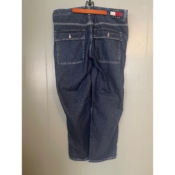 Tommy Hilfiger Solid Skater Worker Jeans 38 x 32 Mens Y2K Relaxed Fit - Picture 1 of 7